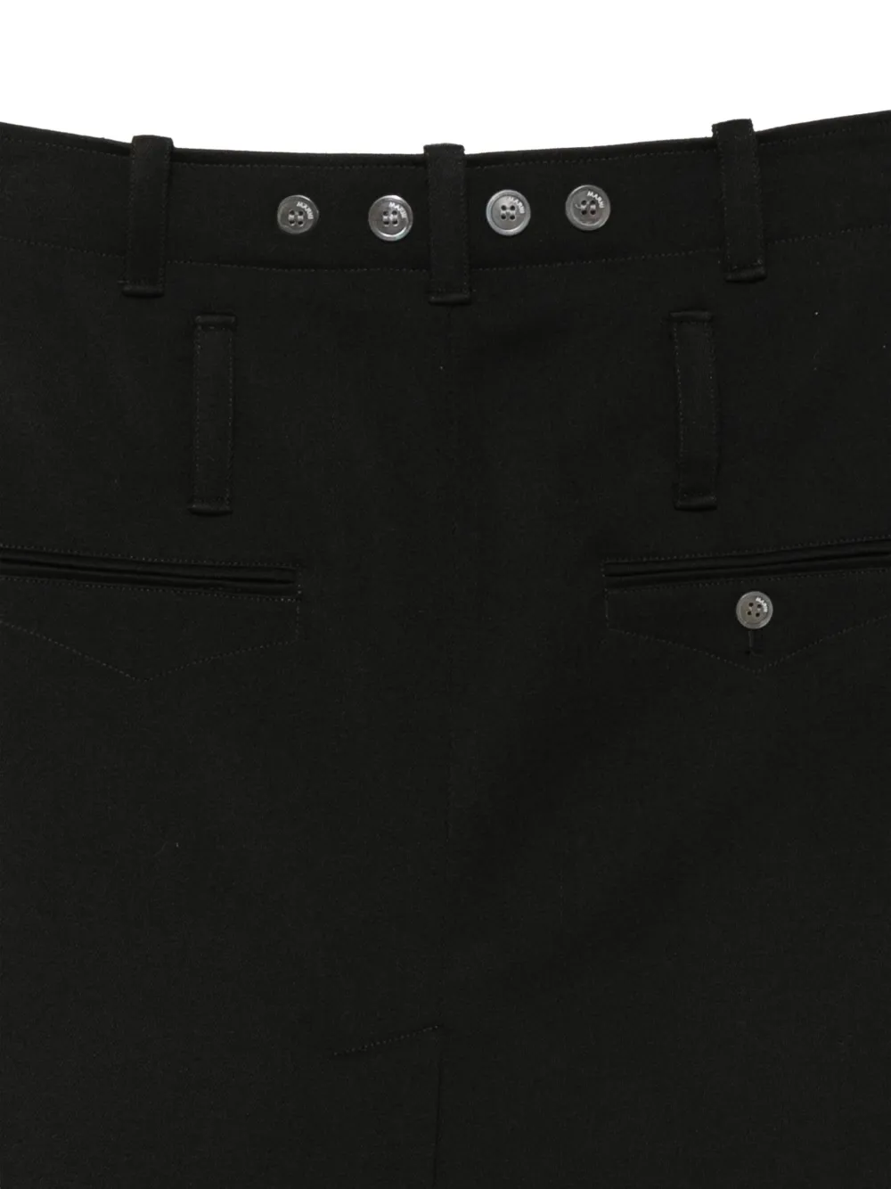 Marni Midi-kokerrok met knoopdetail Zwart