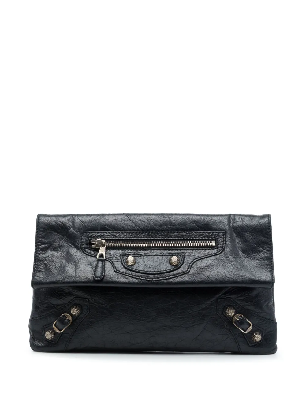 Balenciaga Pre-Owned 2005 Lambskin Motocross Giant 12 Envelope clutch bag - Nero