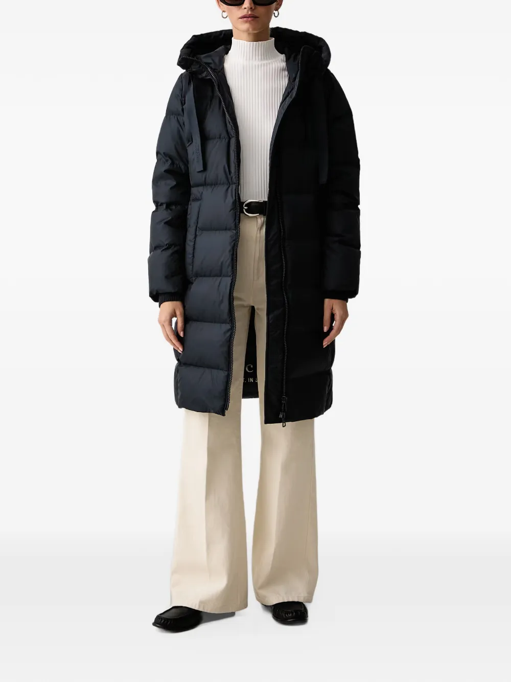 Marc O'Polo quilted hooded jacket Blauw