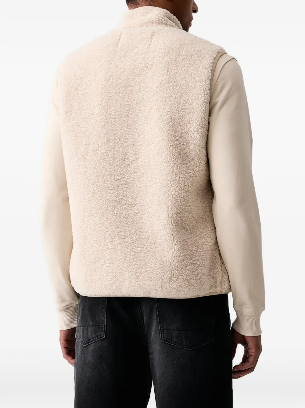 Marc O'Polo fleece zip-up gilet Beige