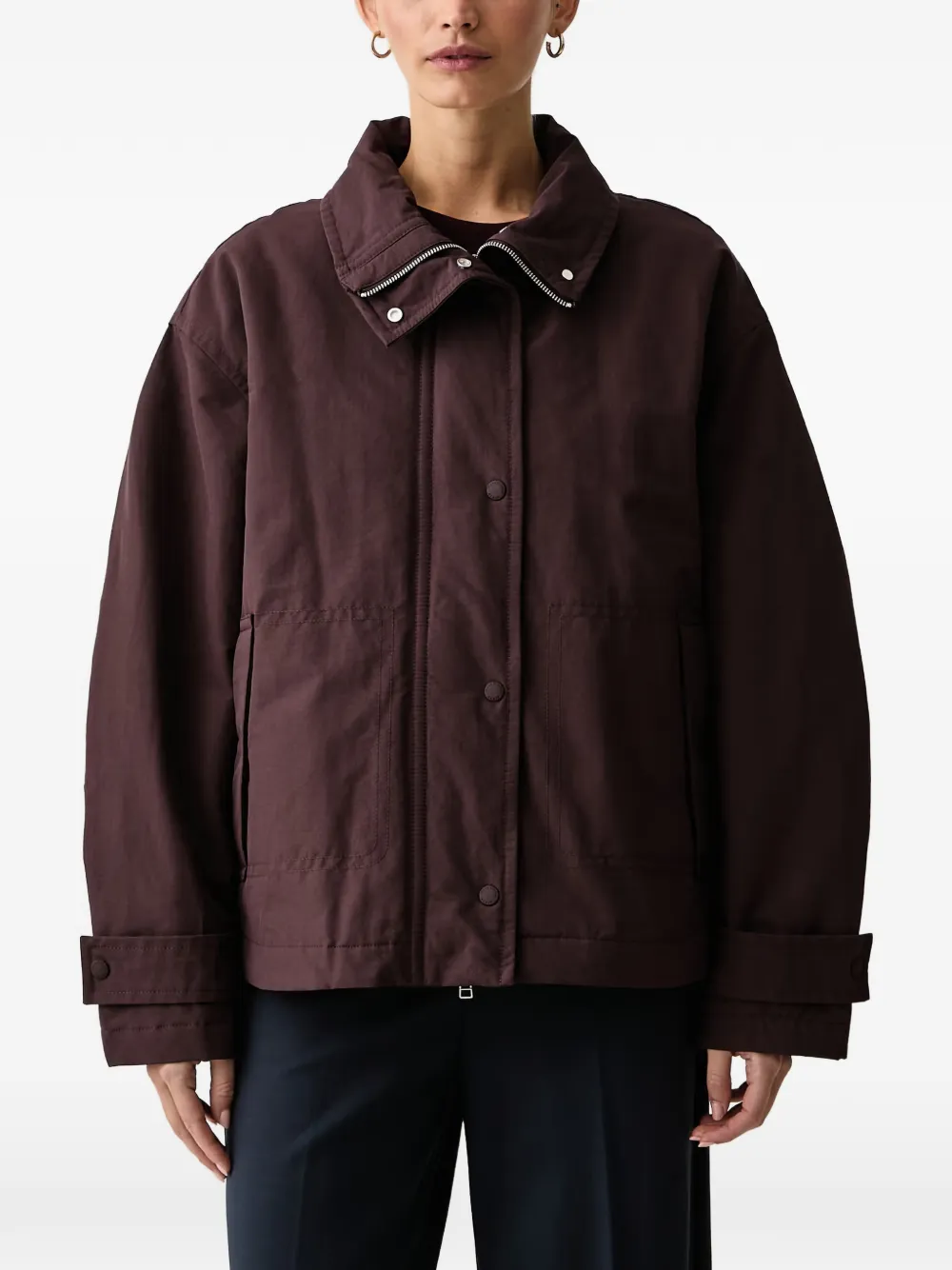 Marc O'Polo high-neck zip-up oversized jacket