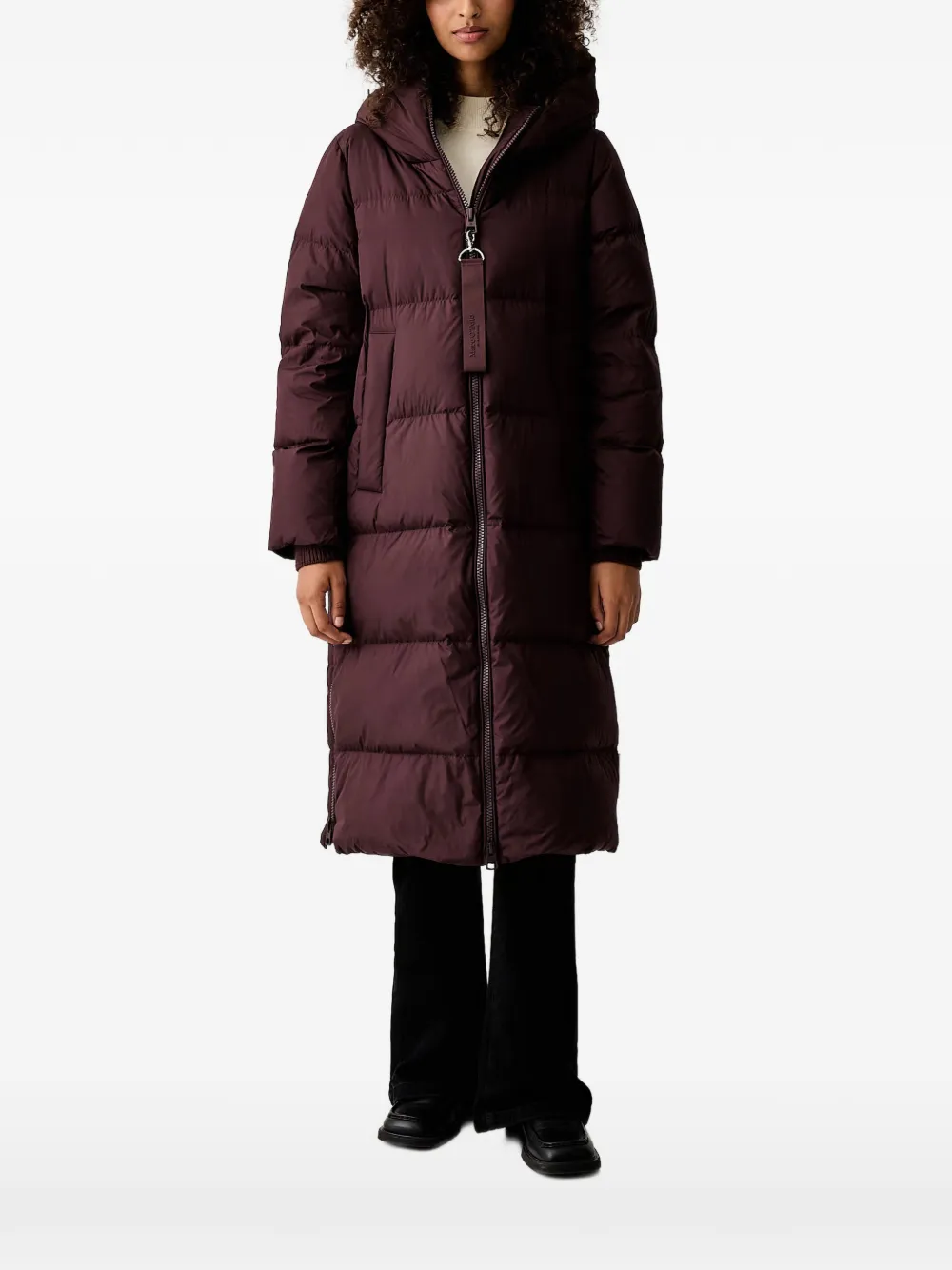 Marc O'polo Quilted Hooded Oversized Jacket In レッド