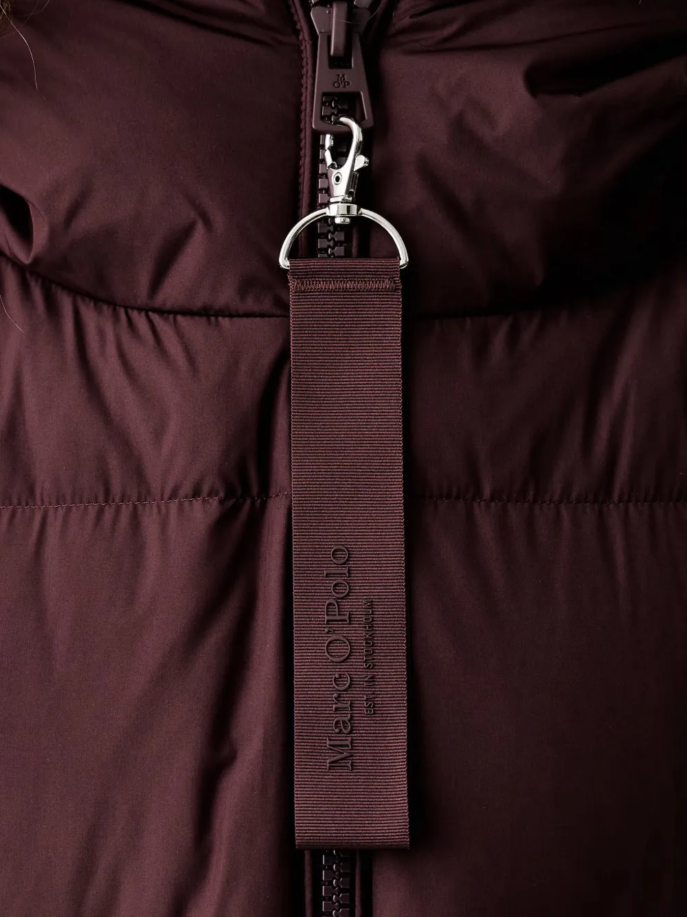 Marc O'Polo quilted hooded oversized coat Rood