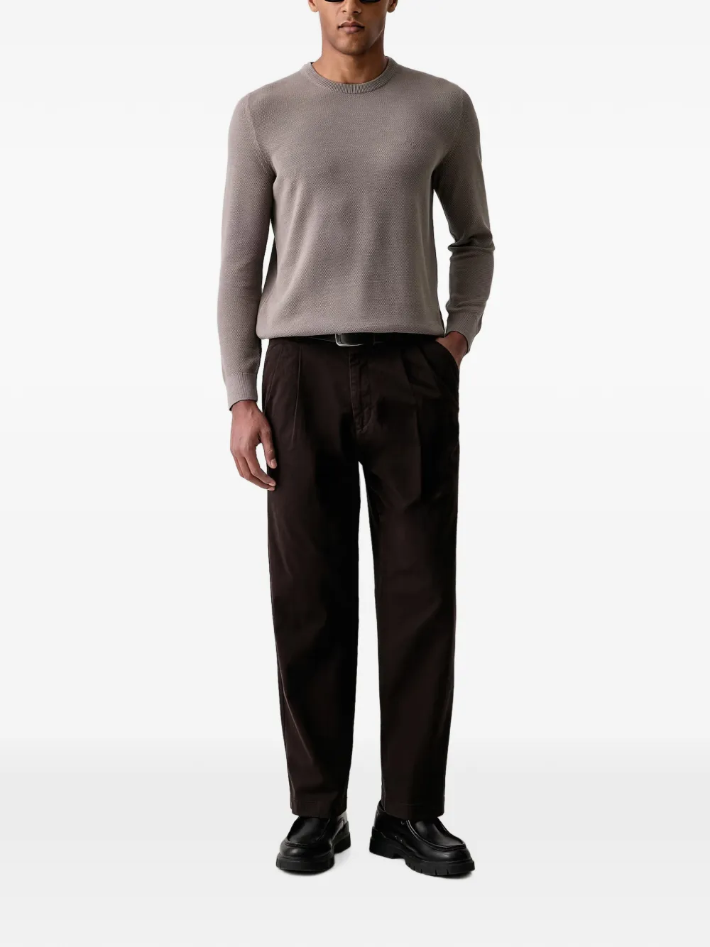 Marc O'Polo textured-knit sweater Grijs