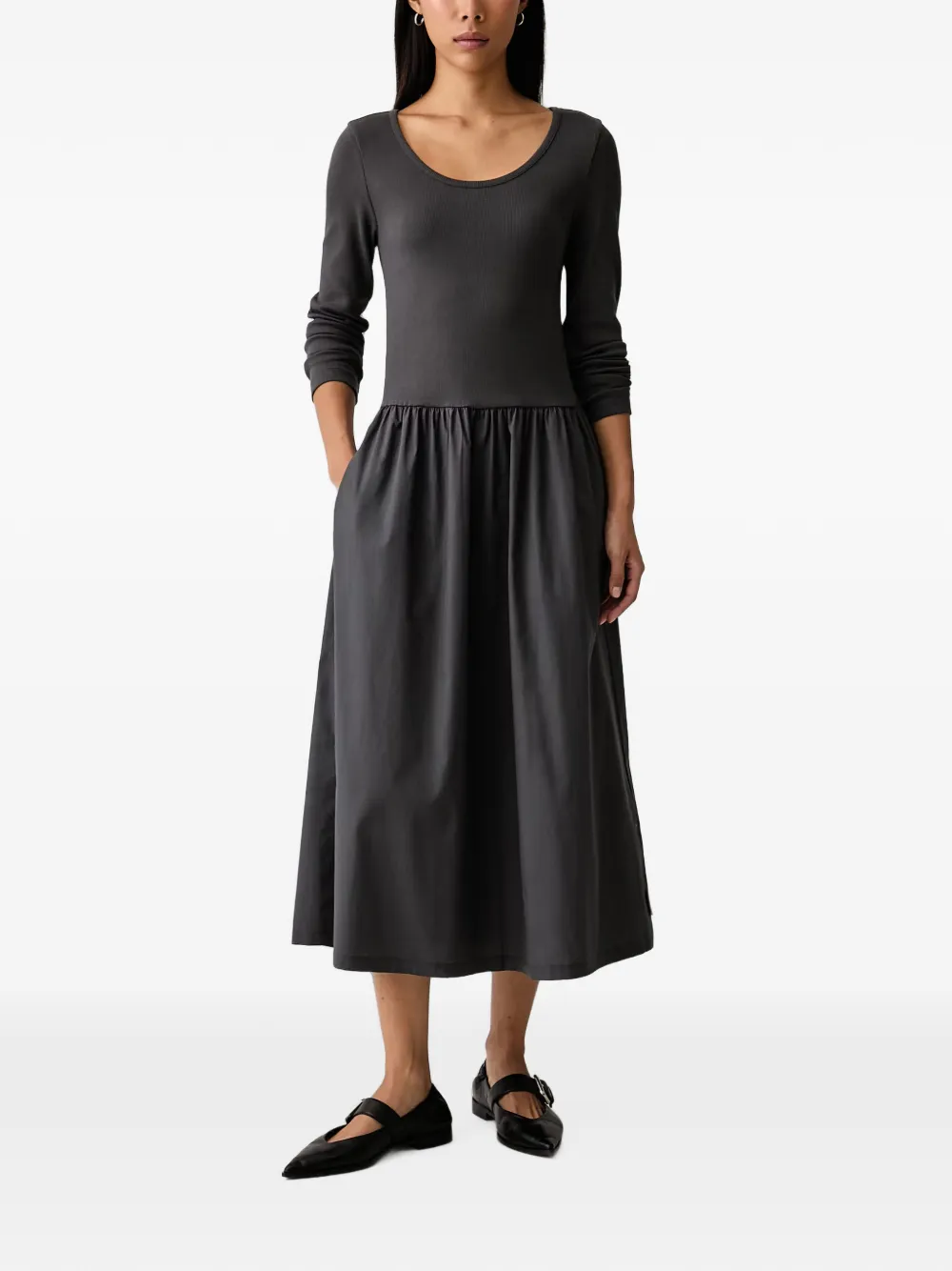 Marc O'Polo ribbed-knit panelled midi dress
