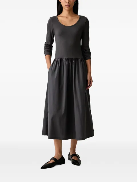 Marc O'Polo vestido midi tejido de canalé con paneles