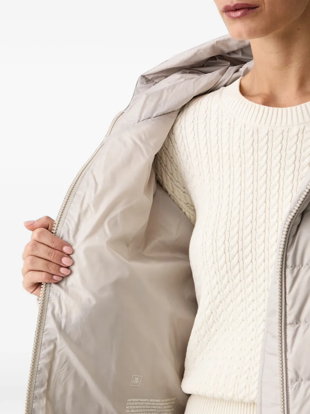 Marc O'Polo Gevoerd jack met capuchon Beige