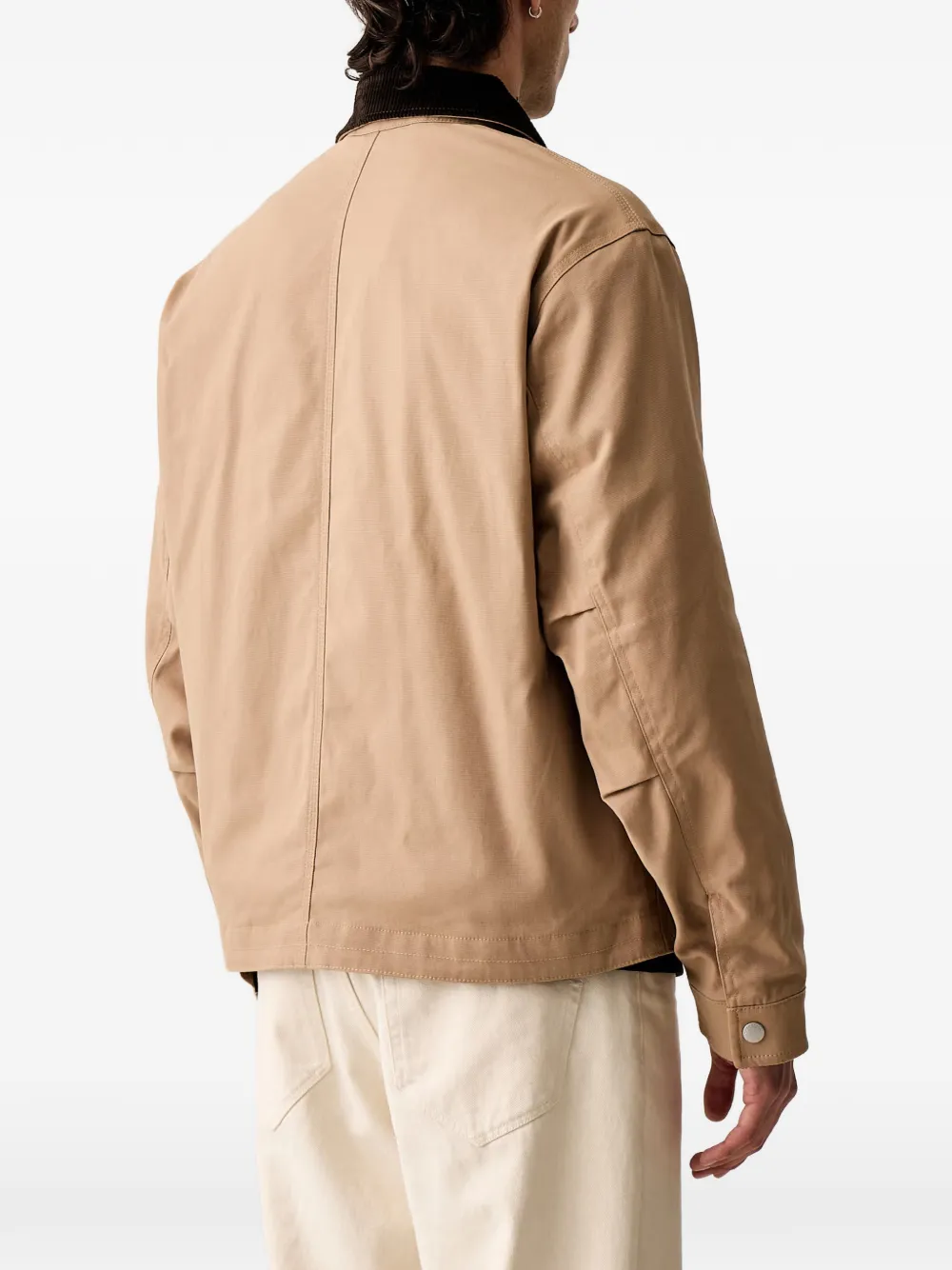 Marc O'Polo corduroy-collar zip-up jacket Beige