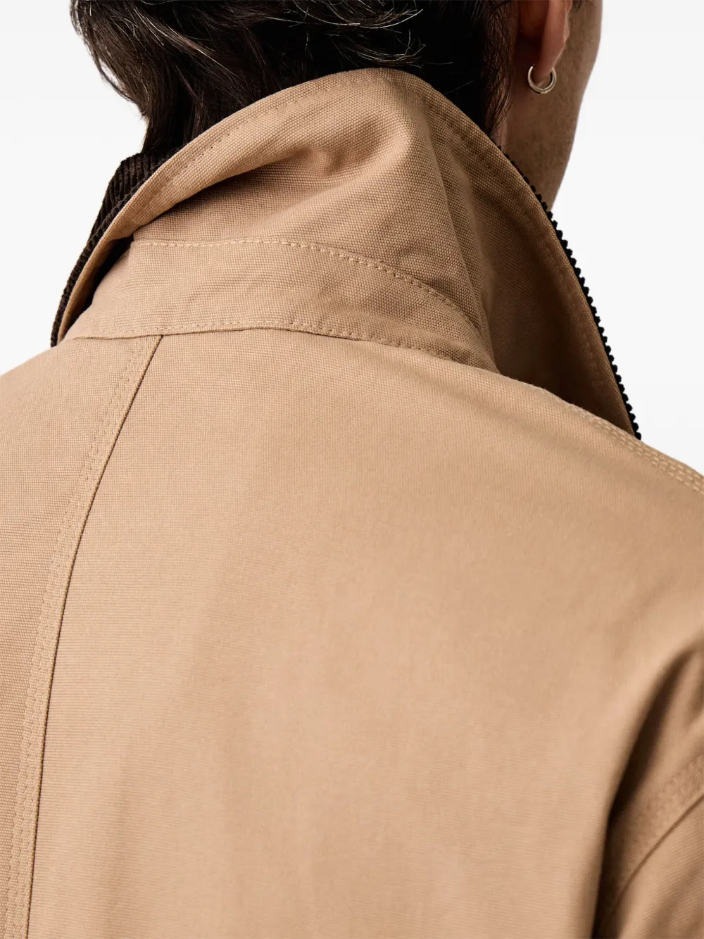 Marc O'Polo corduroy-collar zip-up jacket Beige