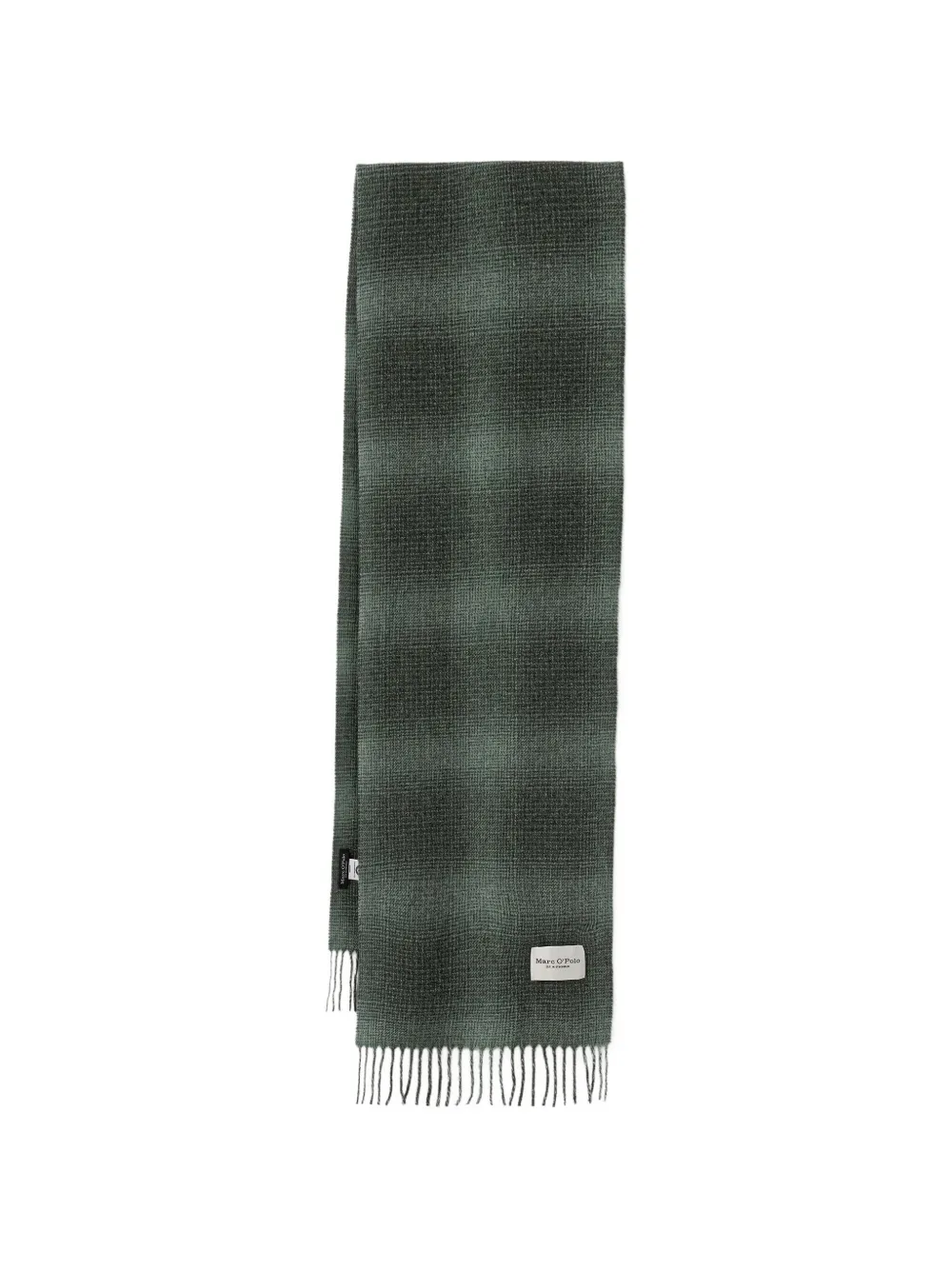 Marc O'Polo check fringed scarf