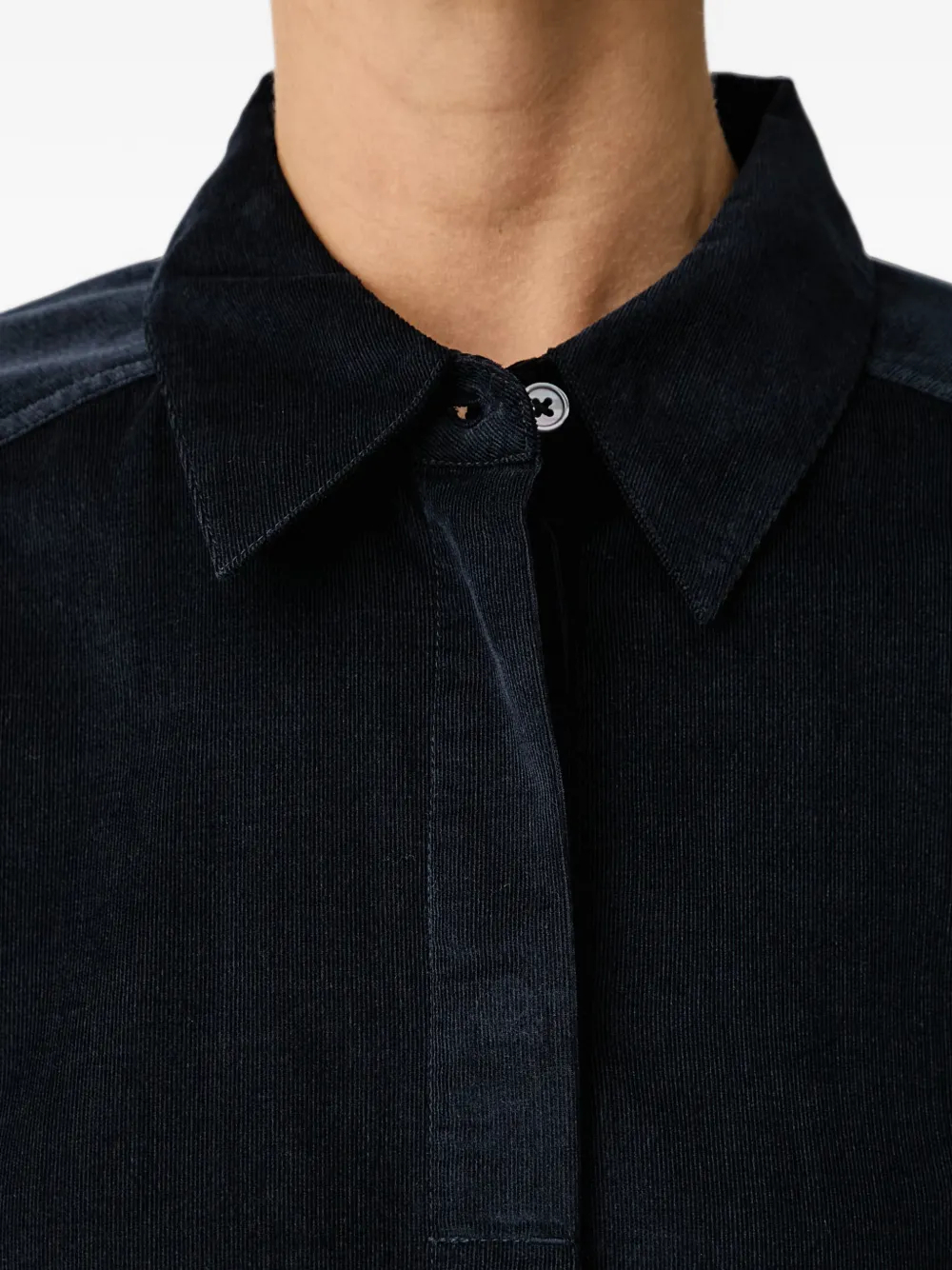 Marc O'Polo corduroy shirt mini dress Blauw