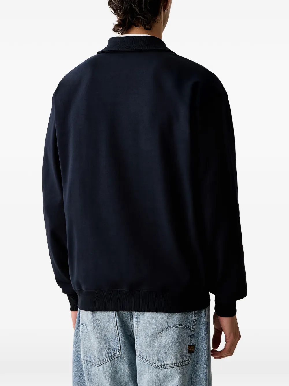Marc O'Polo spread-collar sweater Blauw