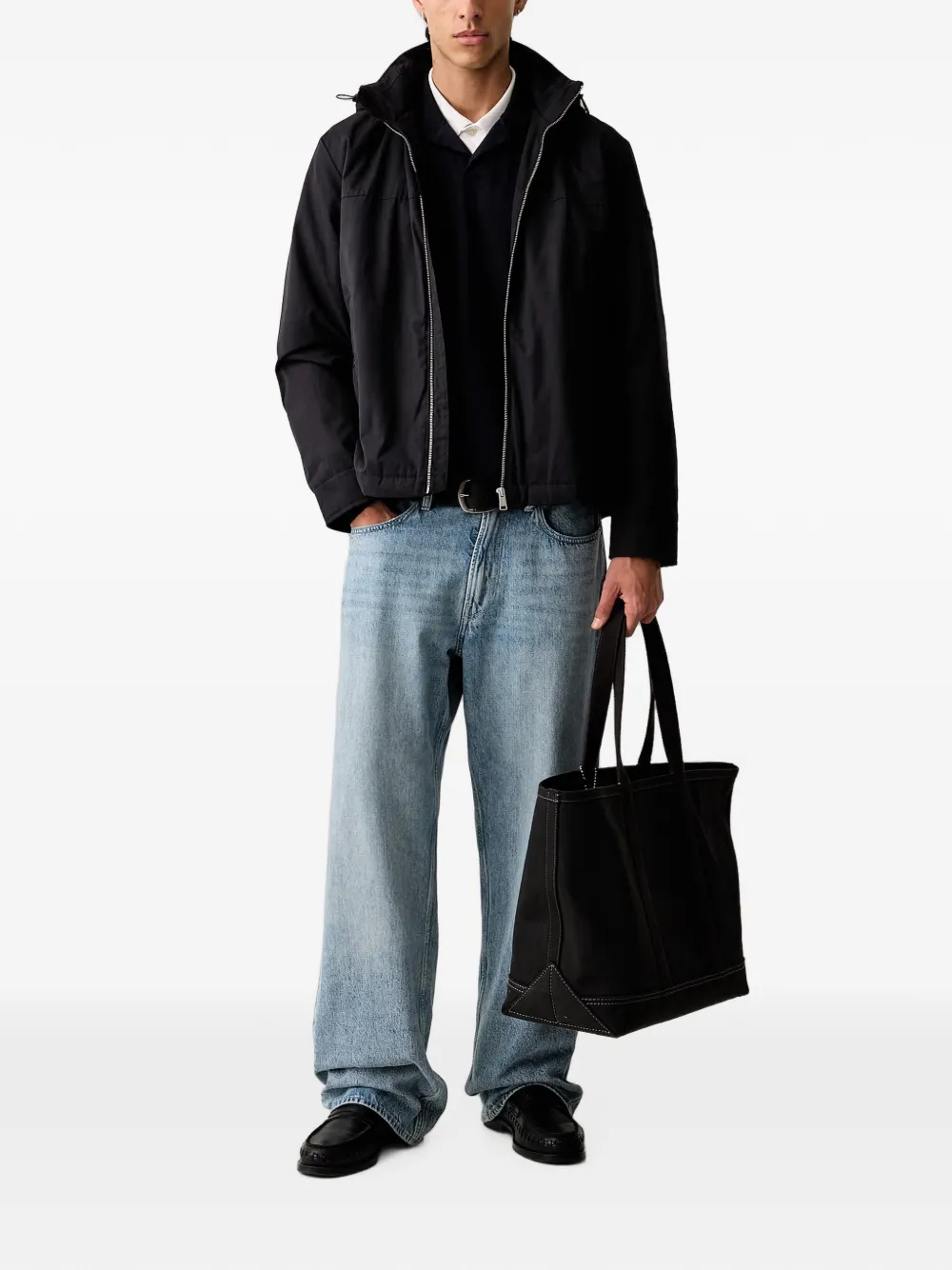 Marc O'Polo spread-collar sweater Blauw