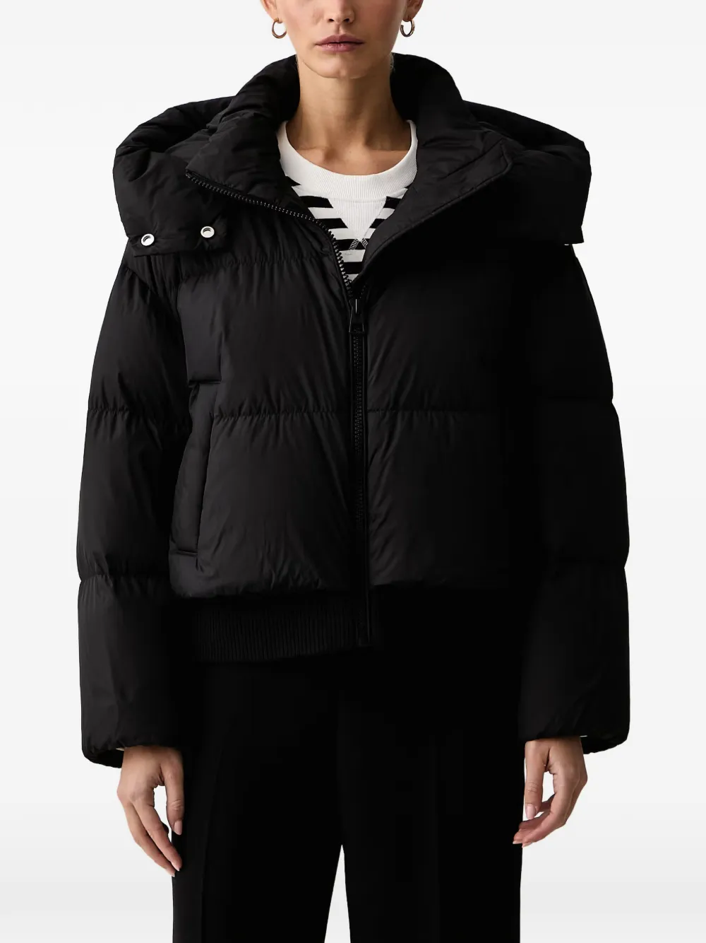 Marc O'Polo quilted hooded jacket - Nero