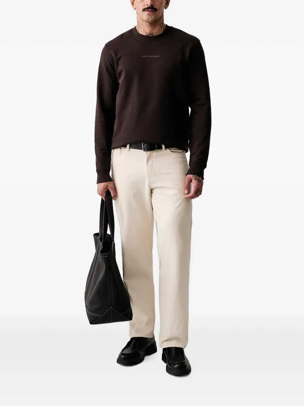 Marc O'Polo logo-print sweatshirt Bruin
