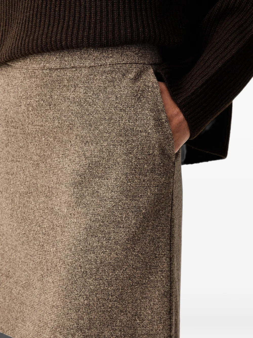 Marc O'Polo Mini-rok met mélange-effect Bruin