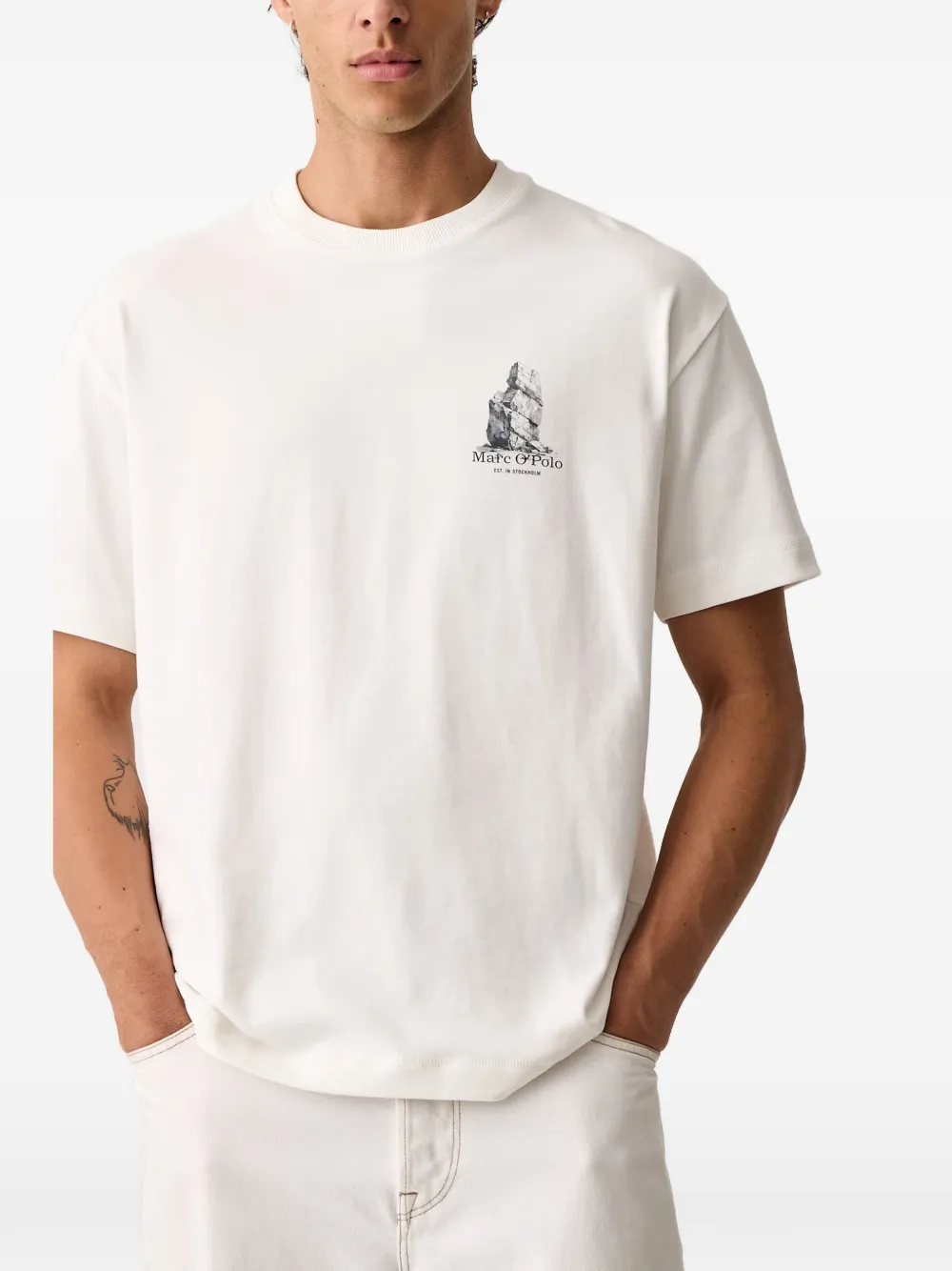 Marc O'Polo graphic-print T-shirt Beige