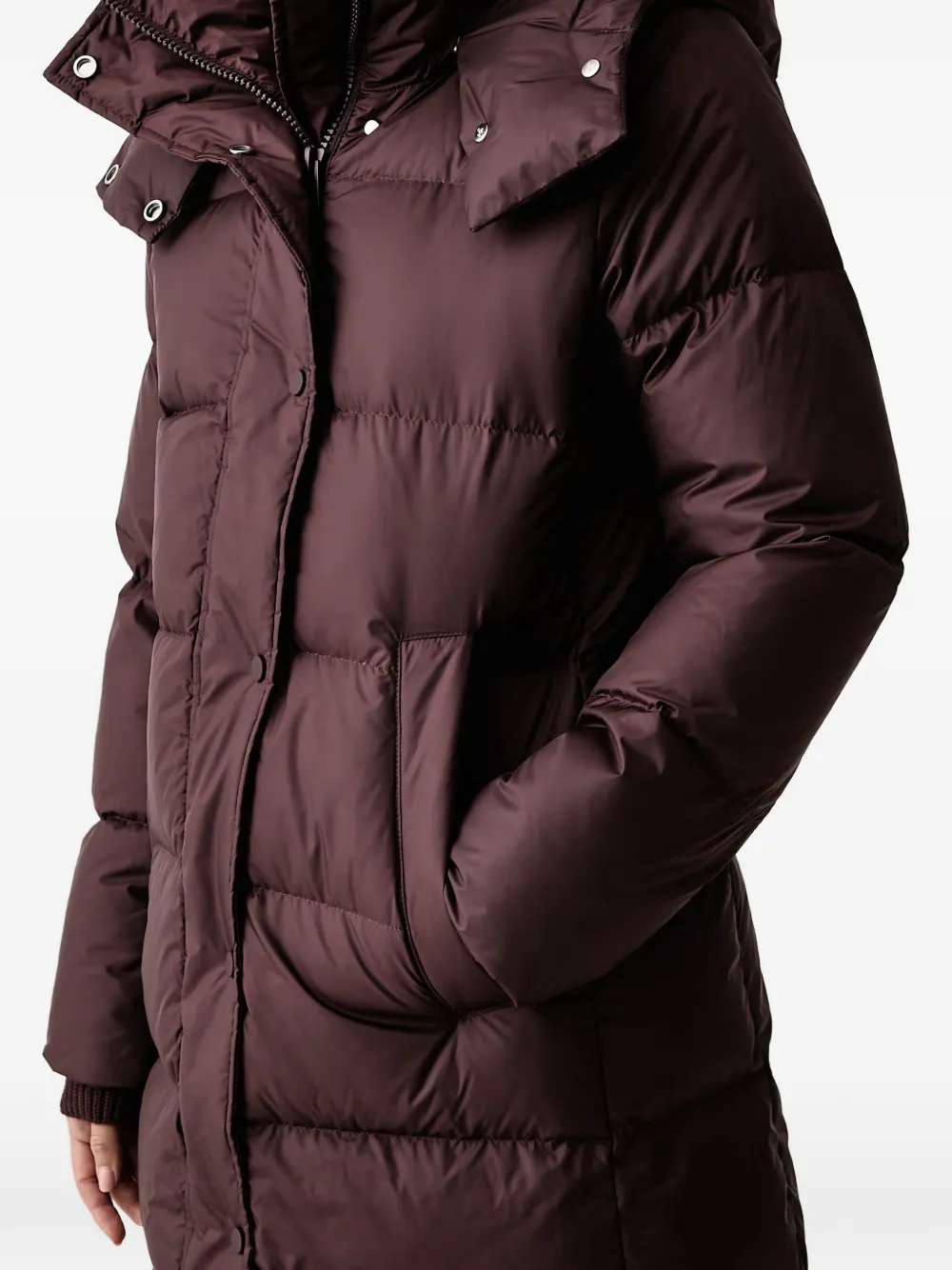 Marc O'Polo Oversized gewatteerde jas met capuchon Rood