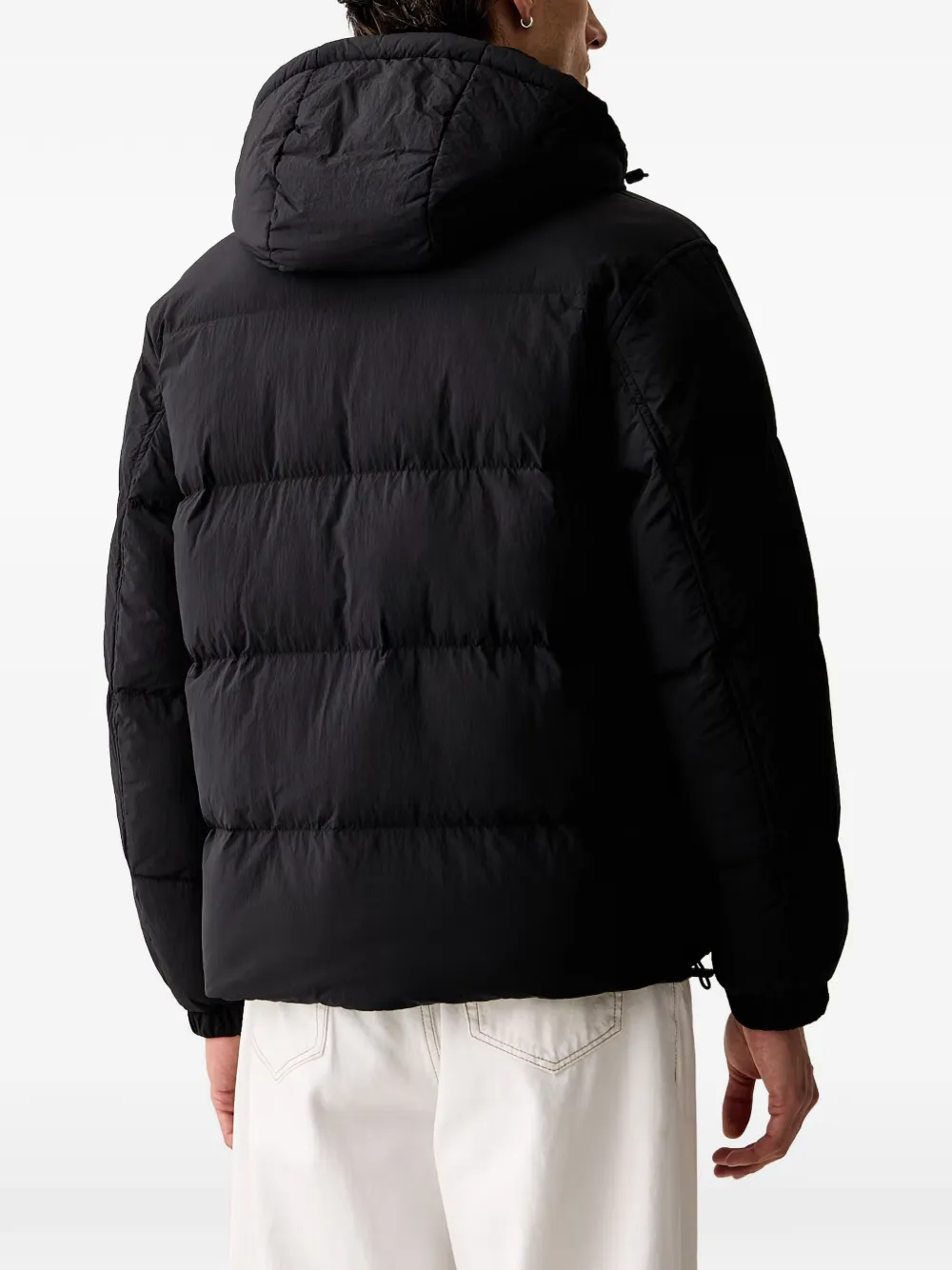 Marc O'Polo quilted hooded jacket Zwart