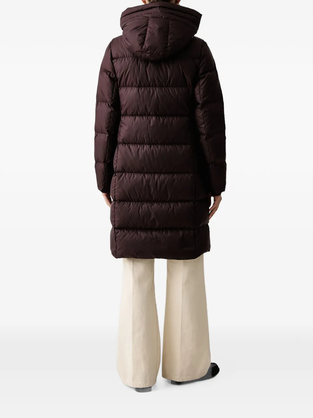 Marc O'Polo quilted hooded jacket Paars
