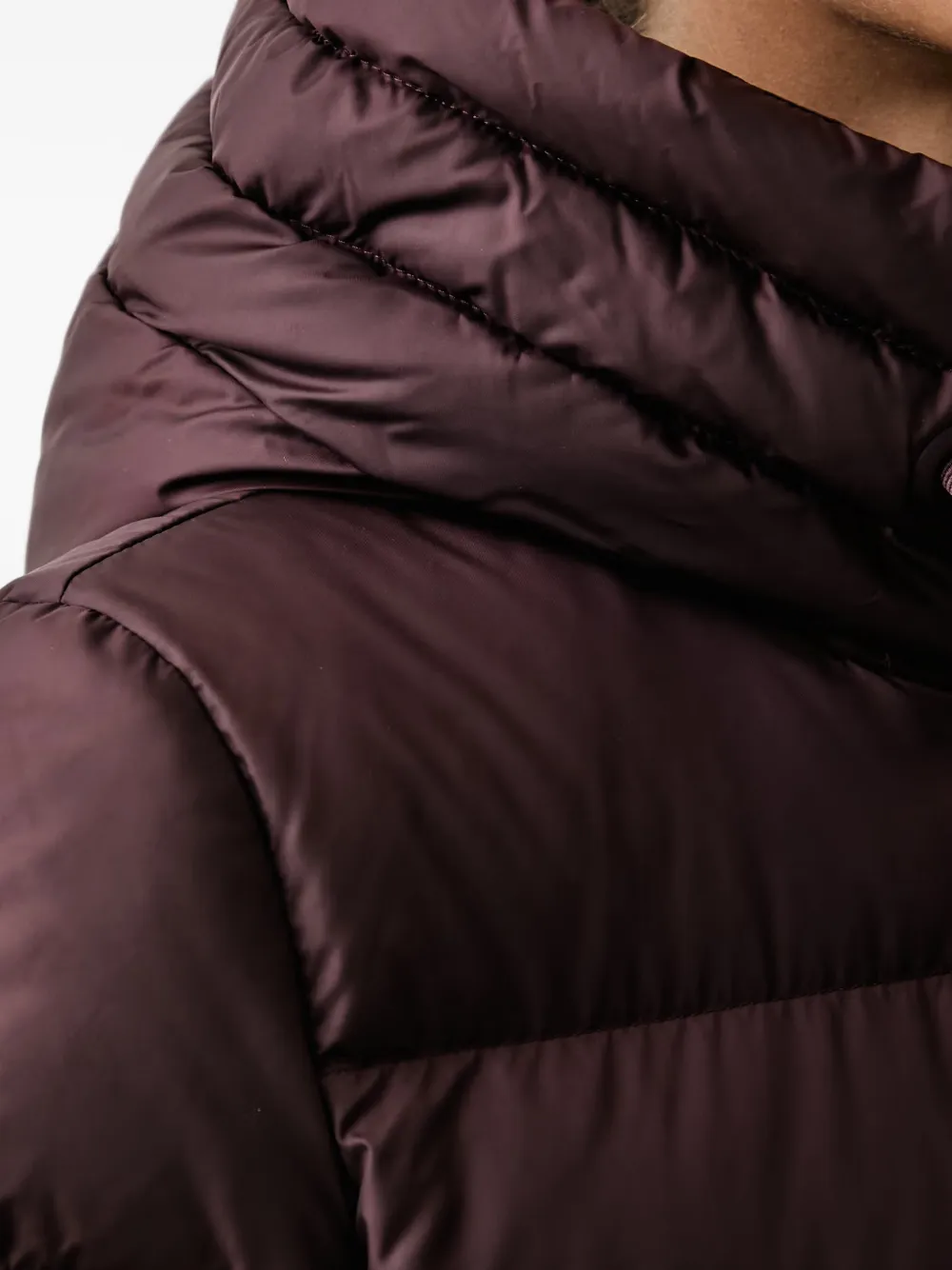 Marc O'Polo quilted hooded jacket Paars