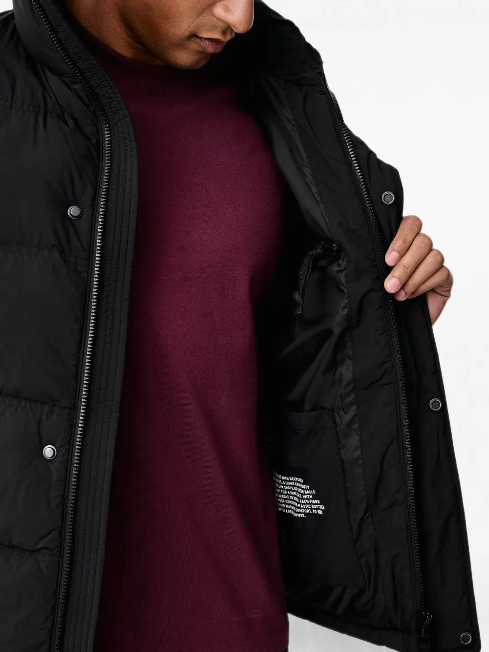 Marc O'Polo quilted puffer jacket Zwart