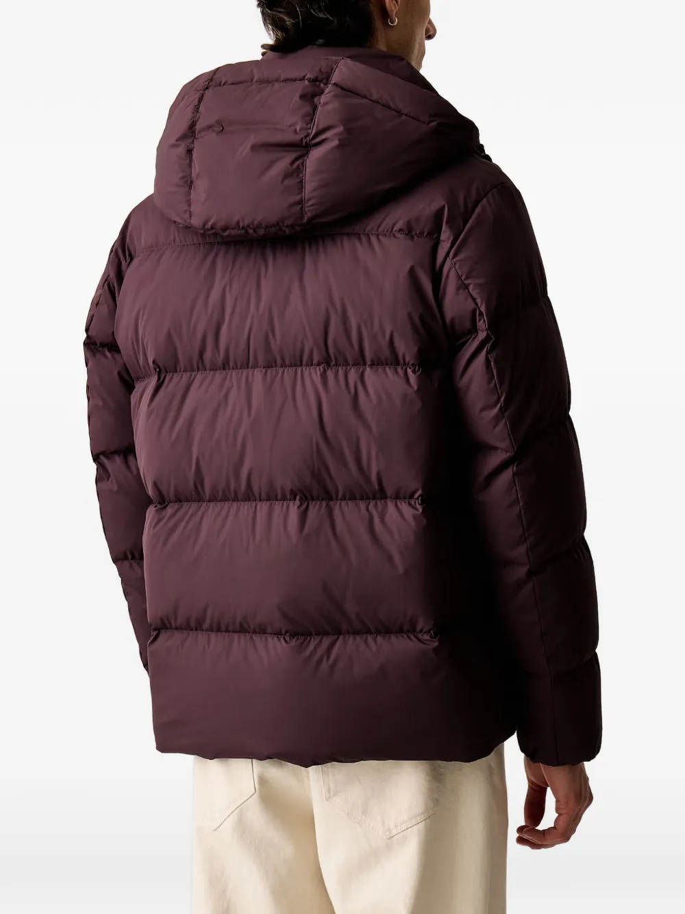 Marc O'Polo quilted hooded jacket Paars
