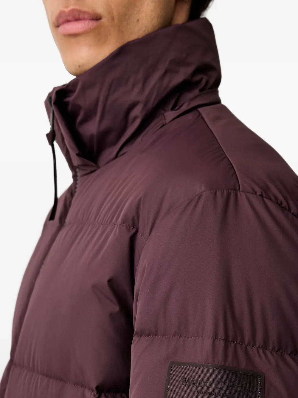 Marc O'Polo quilted hooded jacket Paars