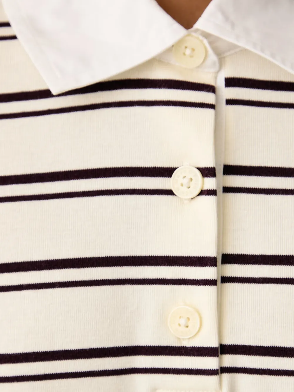 Marc O'Polo striped long-sleeve polo shirt Geel