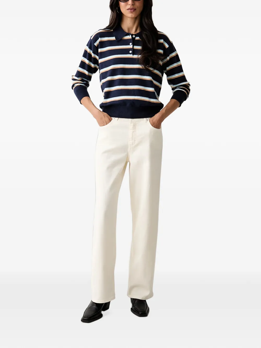 Marc O'Polo Straight jeans Wit