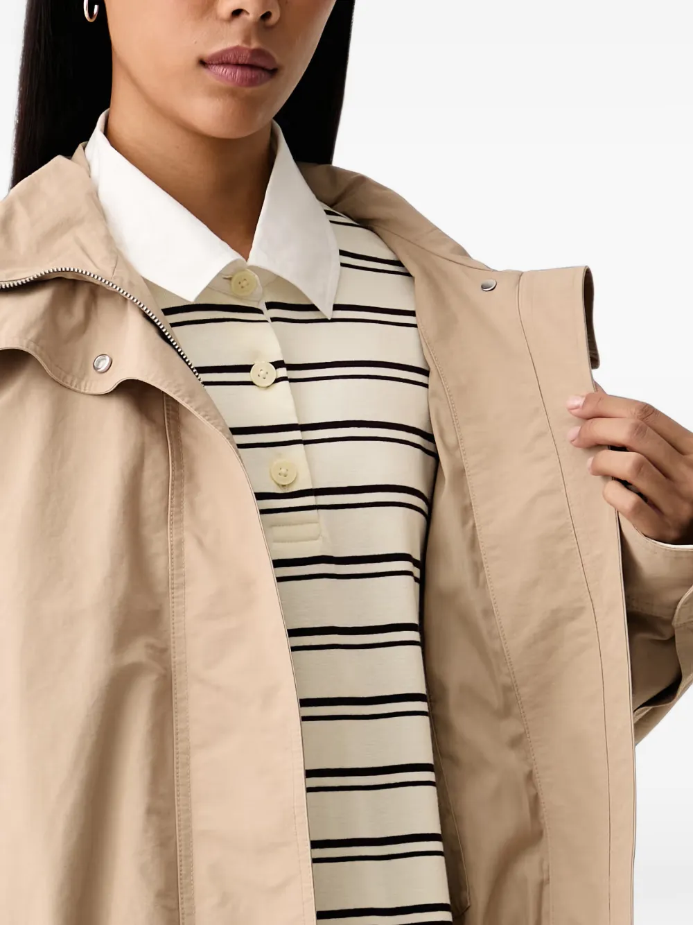 Marc O'Polo Bomberjack met hoge hals Beige