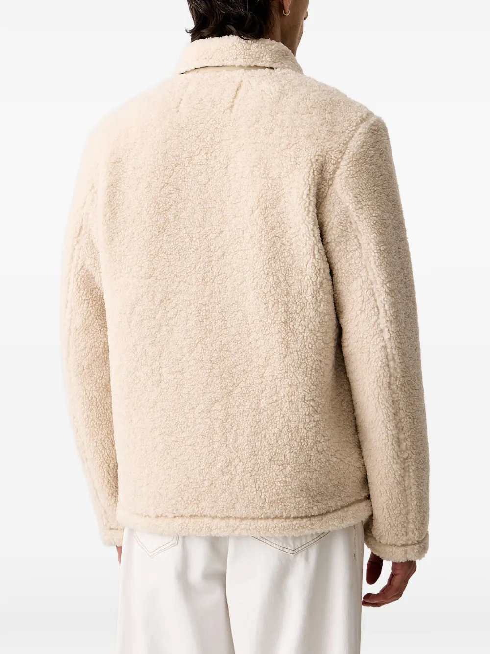 Marc O'Polo patch-pocket fleece jacket Wit
