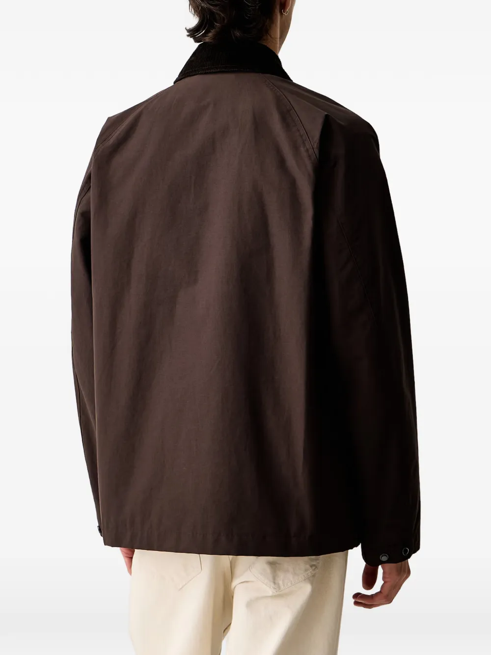 Marc O'Polo corduroy-collar raglan-sleeve jacket Bruin