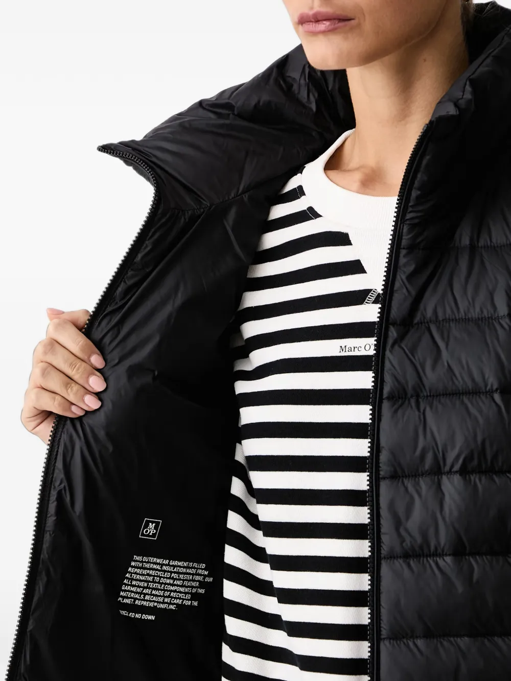Marc O'Polo quilted gilet Zwart