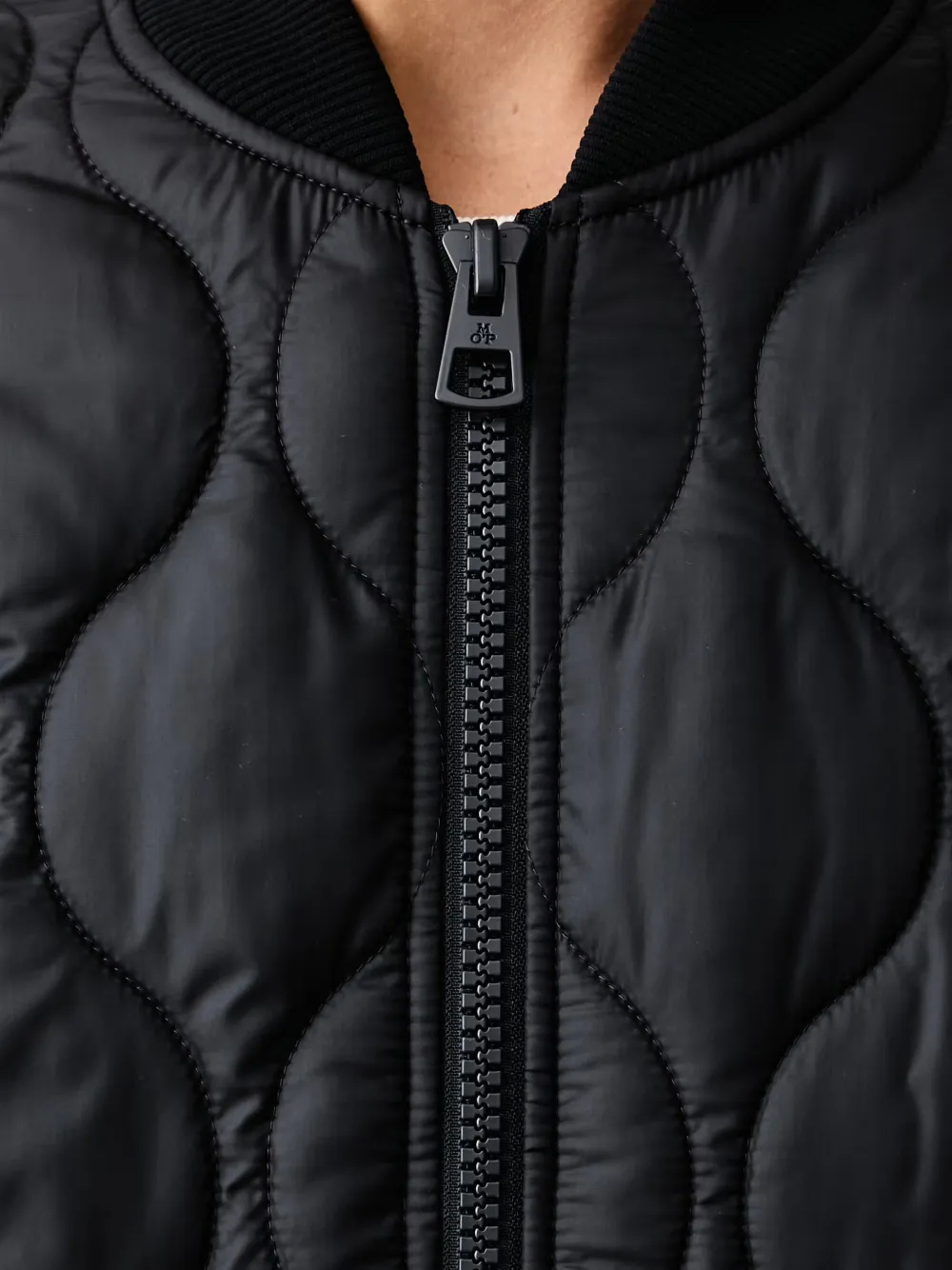 Marc O'Polo quilted zip-up bomber jacket Blauw