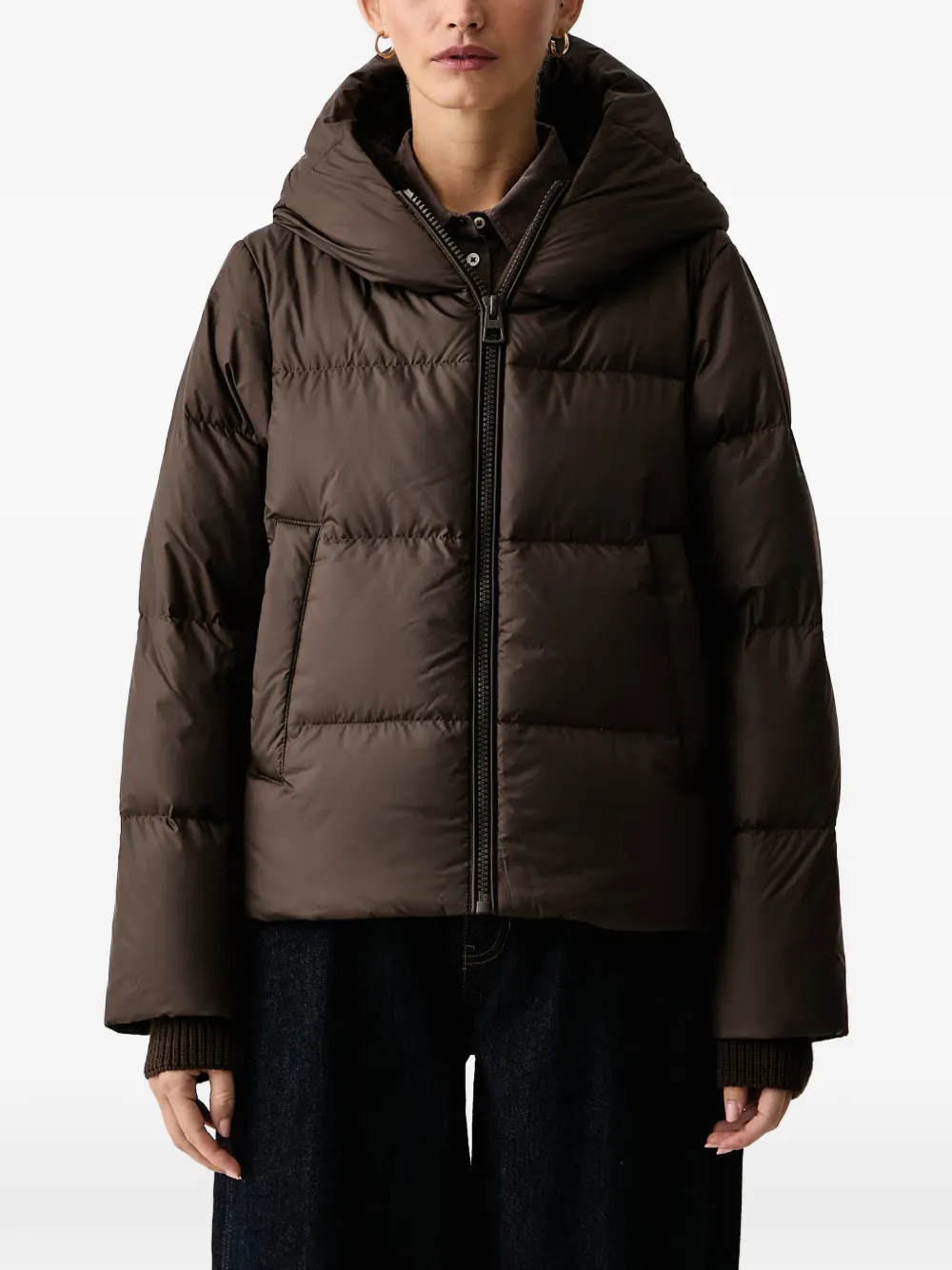 Marc O'Polo quilted hooded jacket - Marrone