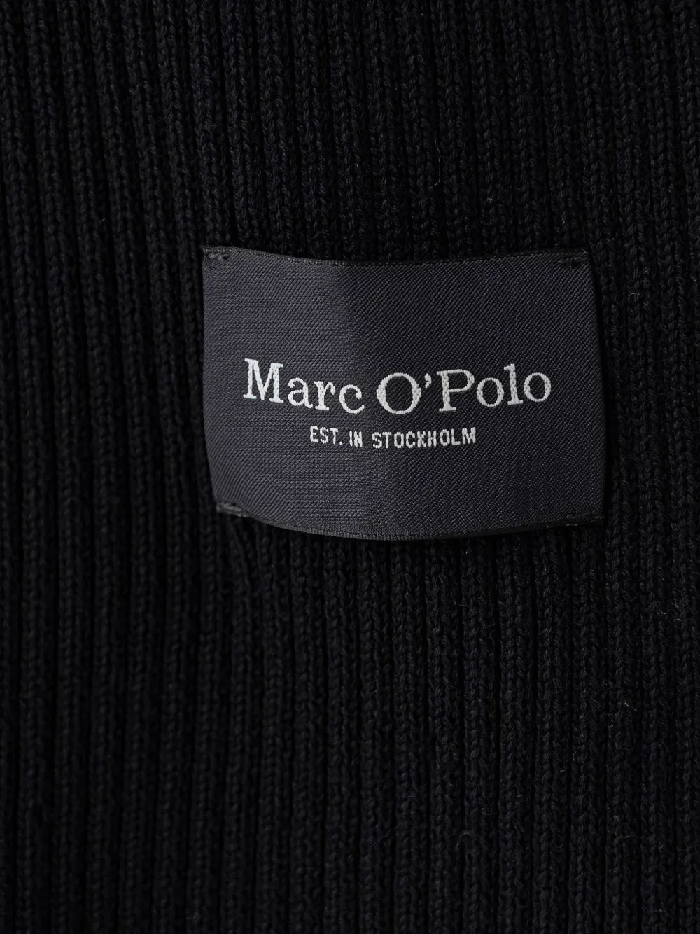 Marc O'Polo Ribgebreide sjaal Zwart