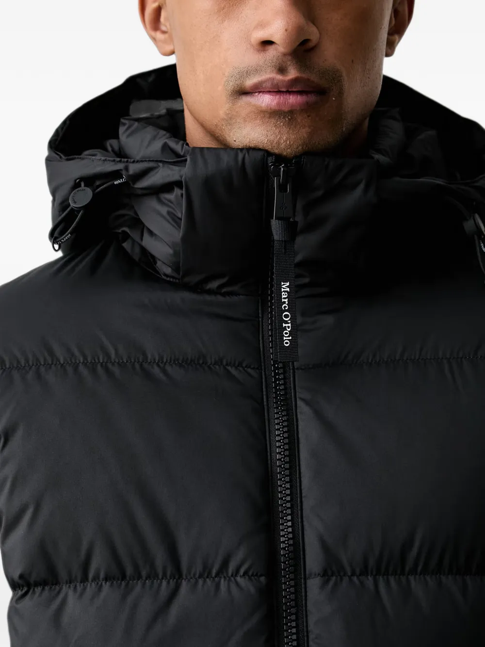 Marc O'Polo hooded padded jacket Zwart