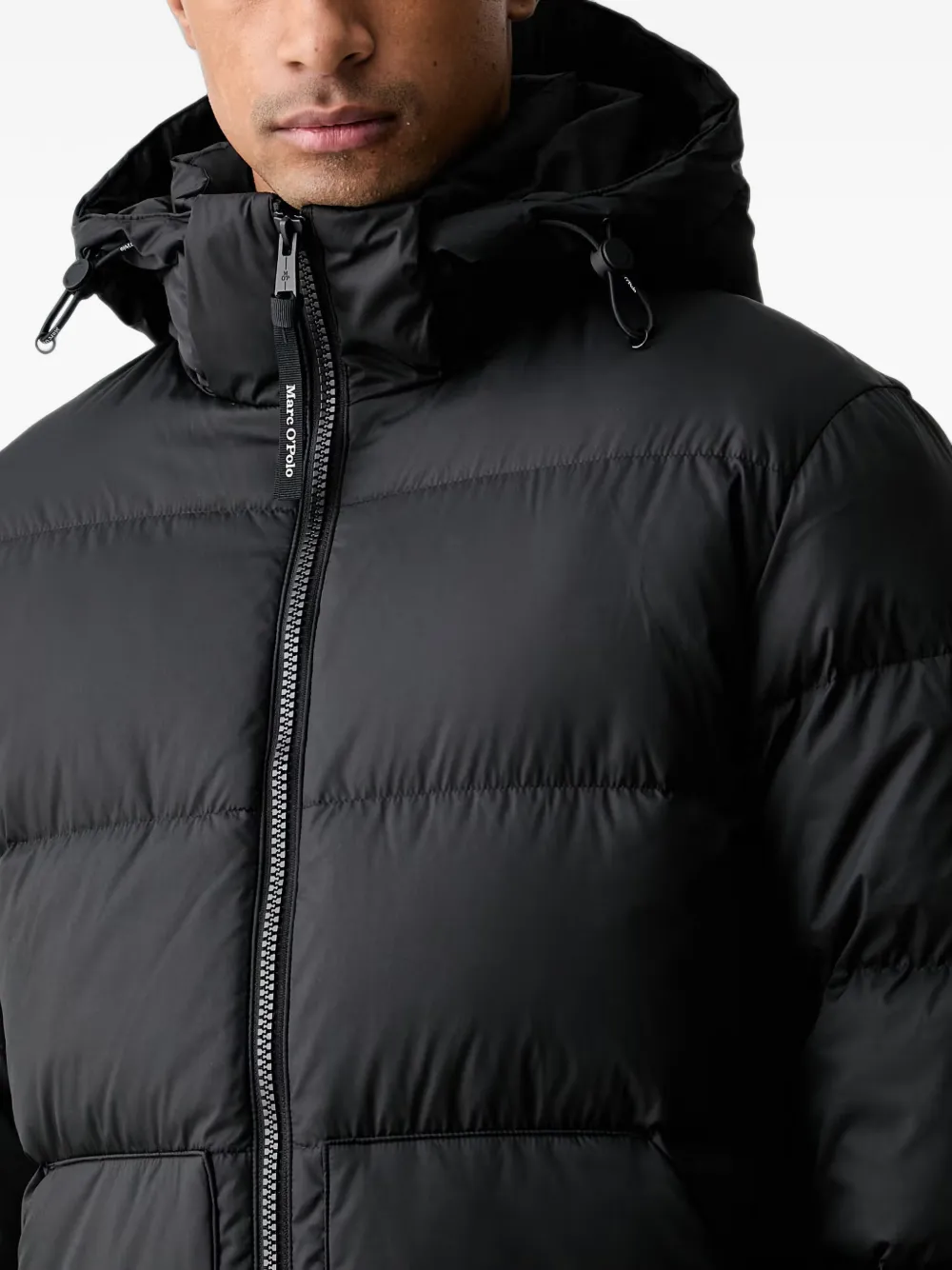Marc O'Polo hooded padded jacket Zwart