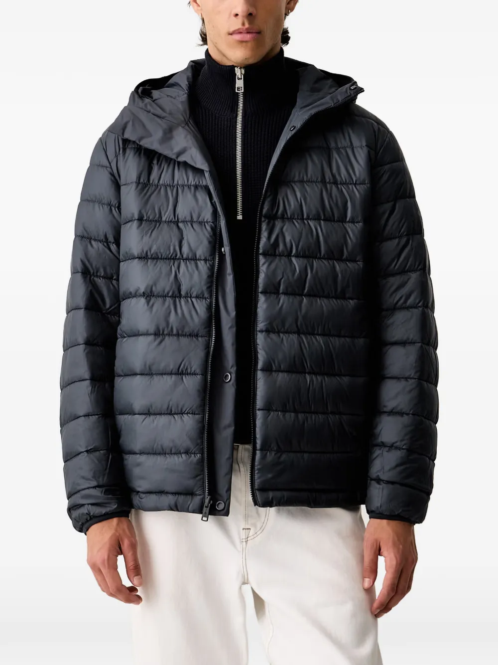 Marc O'Polo reversible hooded puffer jacket Blauw