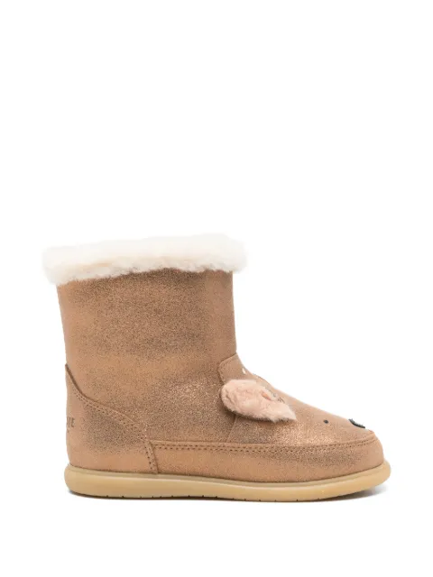 Donsje botas Deloniek con motivo de animal de pelo artificial
