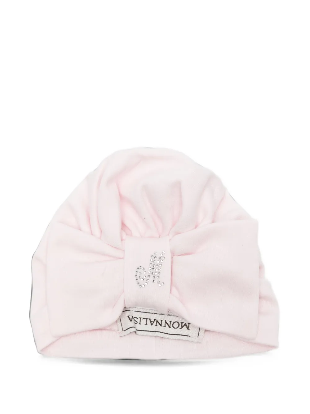 Monnalisa bow-detail rhinestone-embellished hat - Rosa