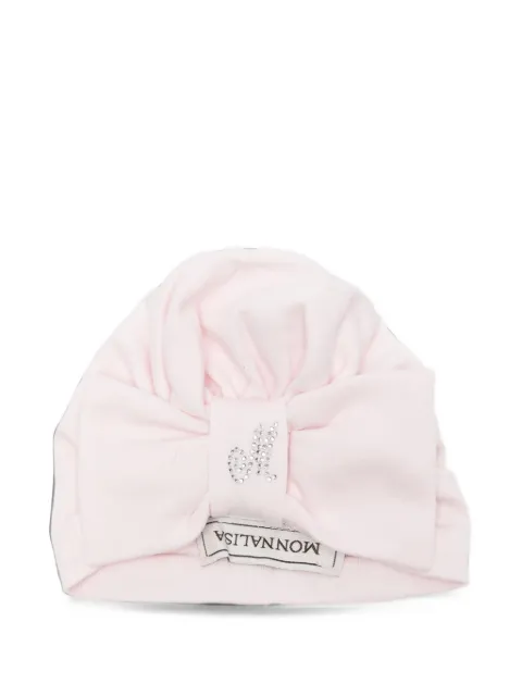 Monnalisa bow-detail rhinestone-embellished hat