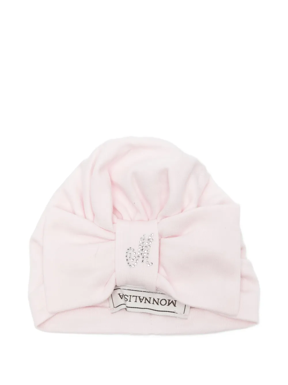 Monnalisa bow-detail rhinestone-embellished hat - Rosa