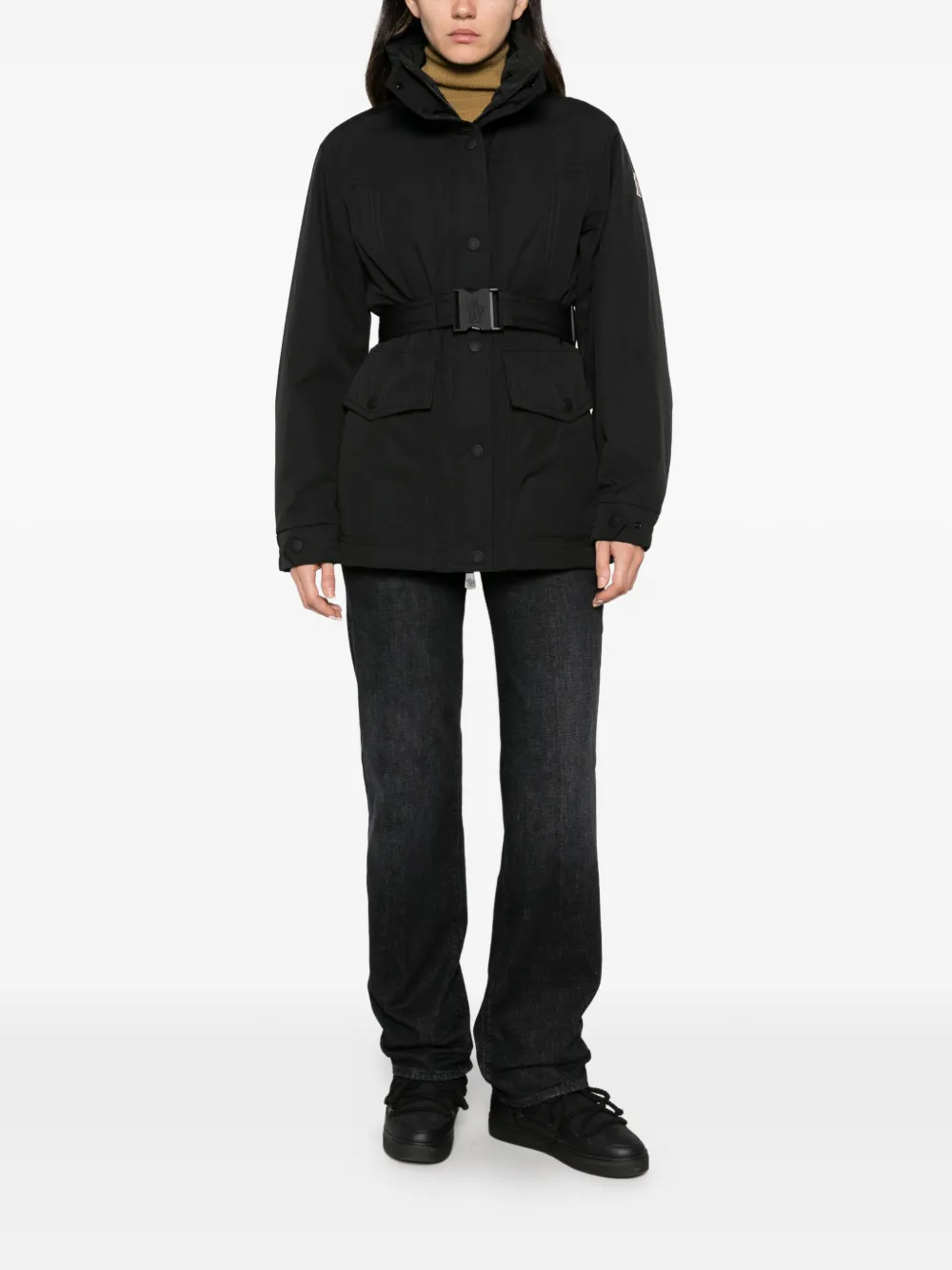 Moncler Grenoble Caramany belted jacket Zwart