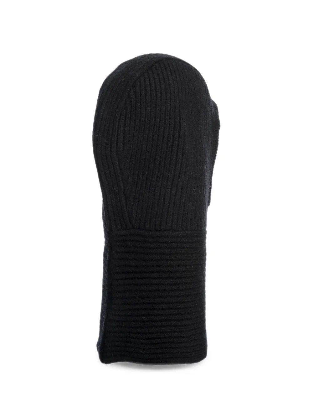 Parajumpers Vinica logo-patch ribbed-knit balaclava - Noir Parajumpers Vinica logo-patch ribbed-knit balaclava - Noir