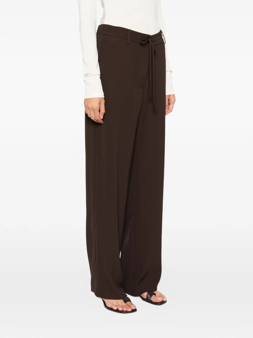IMPERIAL drawstring wide-leg trousers Bruin