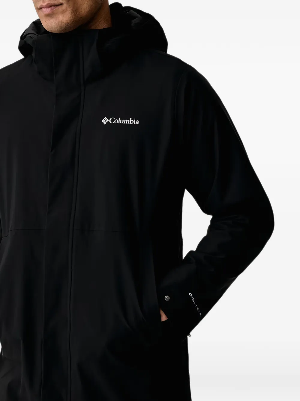 Columbia Street Heights halflange jas met capuchon Zwart