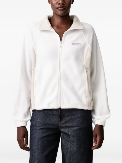 Columbia logo-patch zip-up fleece jacket