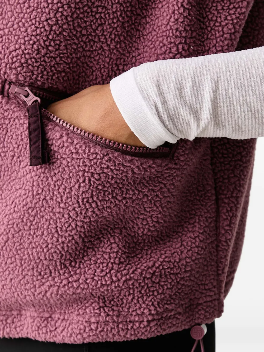 Columbia Helvetia bodywarmer met fleece textuur Paars